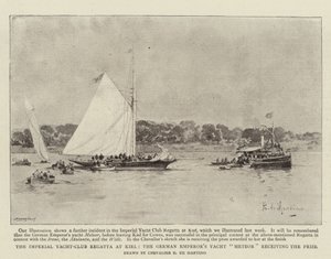 De Keizerlijke Yacht-Club Regatta in Kiel, de Duitse Keizer